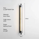 Axyaa Modern Black Glass Wall Lamp - Minimalist Bedroom Bedside Lighting