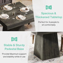 Axyaa Farmhouse Pedestal Dining Table, 31.5-Inch Square Kitchen Table for 4