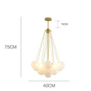 Axyaa Scandinavian Glass Ball Chandelier Pendant Light with E27 Bulb