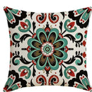 Colorful Floral Pattern Pillow Covers by Axyaa - Ideal for Sofa, Bedroom, Car