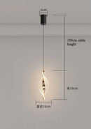 Axyaa LED Acrylic Bedside Pendant Lights, Bedroom Hanging Lamp Chandelier for Home Decor