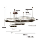 Axyaa Marble Black Gold Chrome Chandelier Pendant Light for Living Room