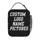 Axyaa Insulated Lunch Bag with Custom Photo & Text - Personalized Thermal Cooler