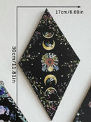 Axyaa Moon Phase Butterfly Wooden Wall Hanging Decor Boho Aesthetic Room Crafts