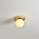 Axyaa Nordic Glass Ball Ceiling Lamp for Bedroom and Balcony, Indoor E27 Lighting