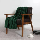 Axyaa Cozy Forest Green Fleece Throw Blanket - Large, Super Soft & Warm