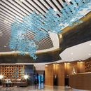 Axyaa Luxury LED Chandelier: Staircase & Lobby Lighting Fixture