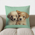 Axyaa Cozy Puppies Pattern Pillow Cover for Sofa, Bedroom, Car