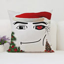 Axyaa Man Face Print Plush Cushion Cover 50x50cm