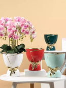Axyaa Nordic Ceramic Tulip Vase for Home Decor and Bonsai Plants