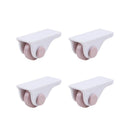 Axyaa Home Directional Pulley Caster Set for Furniture and Storage, Self-Adhesive Wheel