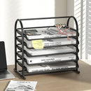Axyaa Mesh Desk Organizer Set for Office Supplies Storage and Paper Organization