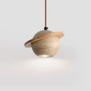 Axyaa Natural Yellow Stone LED Pendant Light: Wabi Sabi Travertine Design