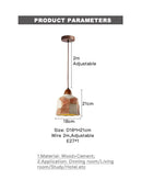 Axyaa Wabi-sabi Cement Pendant Lamp Nordic Design Chandelier Bedside Foyer Dining Room