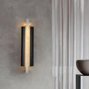Axyaa Spain Marble LED Wall Light in Black, White & Copper - Modern Sconce Lamp