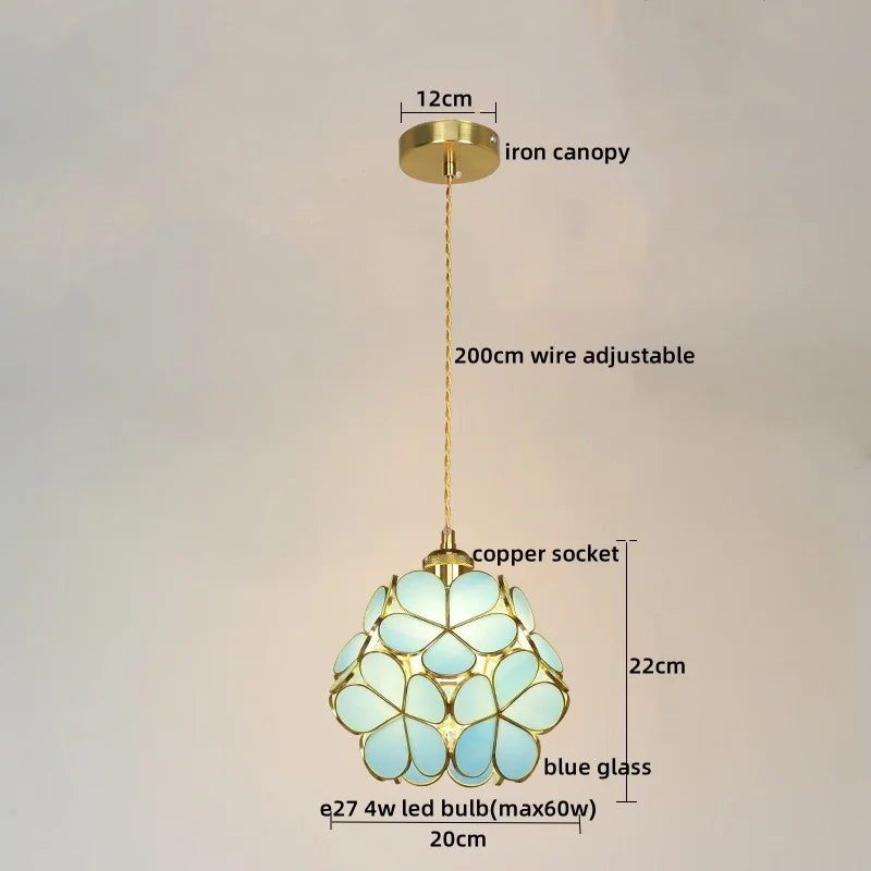 Axyaa Glass LED Pendant Lights Modern Hanging Lamp for Home Decor