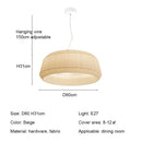 Axyaa Pleated Fabric E27 LED Pendant Lights: Minimalist Nordic Chandelier for Indoor Living Room Lighting