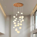 Axyaa Modern LED Staircase Chandeliers for Living Room Lighting