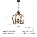 Axyaa Vintage Wood Chandelier for Home Dining Room Kitchen Cafe Bar