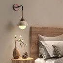 Axyaa Adjustable LED Wall Lamp Yellow Travertine White Glass Nordic Modern