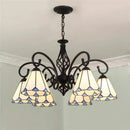 Axyaa Tiffany-Style Stained Glass Chandelier for Home Decor Lighting