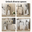 Axyaa Towel Ring: Wall-Mounted Bathroom & Kitchen Towel Holder
