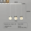 Axyaa Panda Chandelier, 3-Head Long Design for Restaurants, Bars, and Dining Tables
