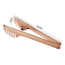 Axyaa Stainless Steel Kitchen Tongs: Color Comb Meal Clip for Non Stick Cookware