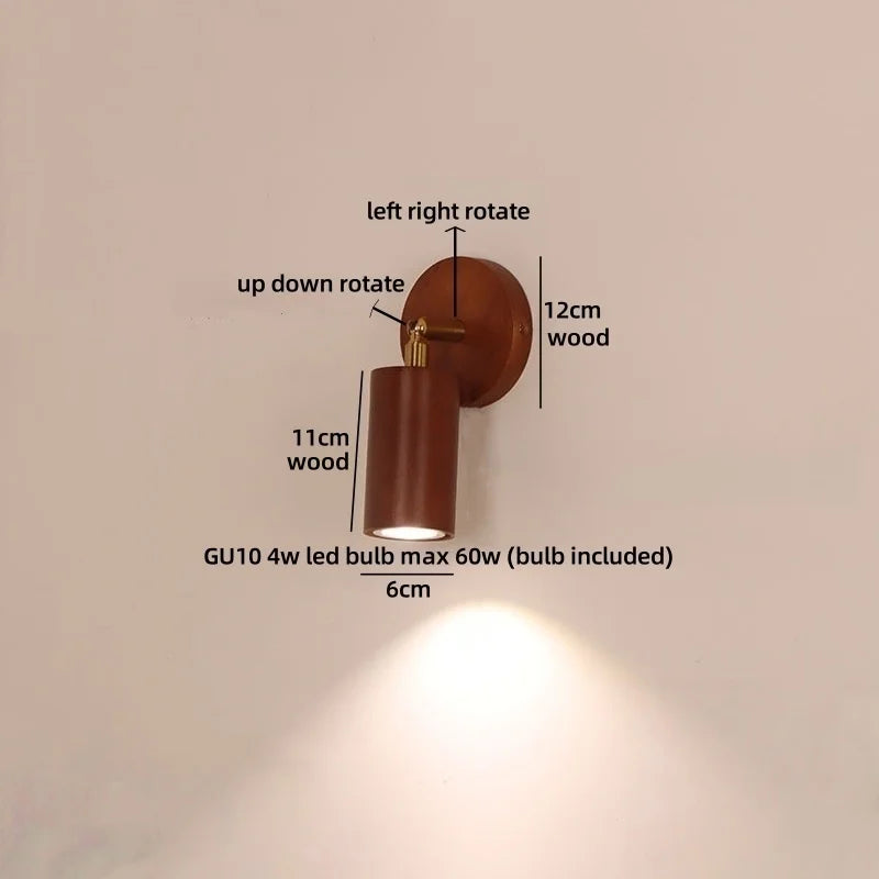 Axyaa Yellow Travertine Stone Wall Light Up Down Rotate Bedside Lamp