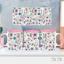 Axyaa 3D Effect Kids Names Mug with Flowers for Mother's Day Gifts