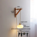 Axyaa Nordic LED Wall Lamp with Flower Shade & Switch, White Ceramic Glass Interior Decor