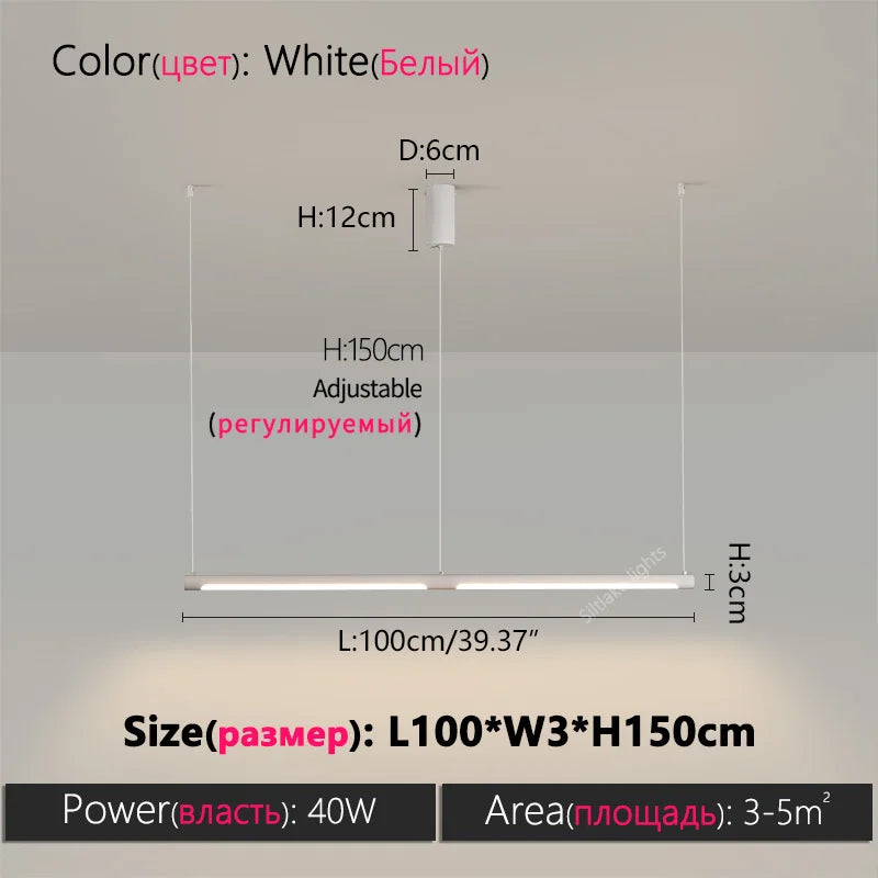 Axyaa Nordic LED Pendant Light for Kitchen Chandelier, Memory Function
