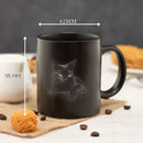 Axyaa Black Cat Coffee Mug: Creative Office Tea Cup, Friends Birthday Gift, Halloween Theme.