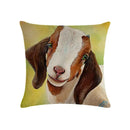 Axyaa Cotton Linen Cushion Cover Sheep Cow Home Decor Throw Pillowcase
