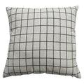 Axyaa Geometric Square Checked Pillowcase – Black and White Stripe Cushion Cover
