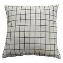 Axyaa Geometric Square Checked Pillowcase – Black and White Stripe Cushion Cover