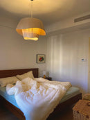 Axyaa French Fabric Suspension Pendant Light Chandelier - Hanging Lamp Fixture