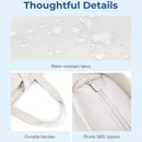 Axyaa Foldable Zipper Tote Bag - Women's Waterproof Shoulder Handbag for Travel & Work