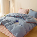 Axyaa Stripe Shell Embroidery Four Piece Set