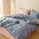 Axyaa Stripe Shell Embroidery Four Piece Set