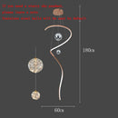 Axyaa Modern Stair Chandelier: LED Pendant Light for Living Room