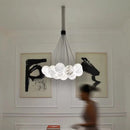 Axyaa White Marble Balls Chandelier - Luxury LED Lighting Fixture for Home Decor
