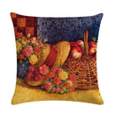 Sunflower Linen Throw Pillow Cover for Home Decor by Axyaa