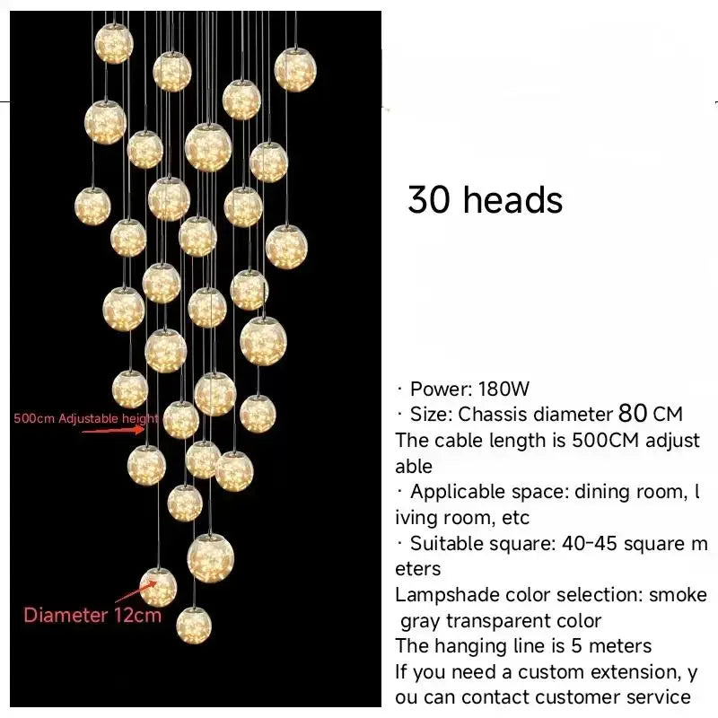 Axyaa Starry Sky Pendant Light for Modern Luxury Living Room Lighting