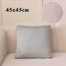 Axyaa Gray Plush Geometric 45x45cm Cushion Cover for Home Decor