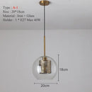 Axyaa Retro Iron Mesh Glass Ball Chandelier