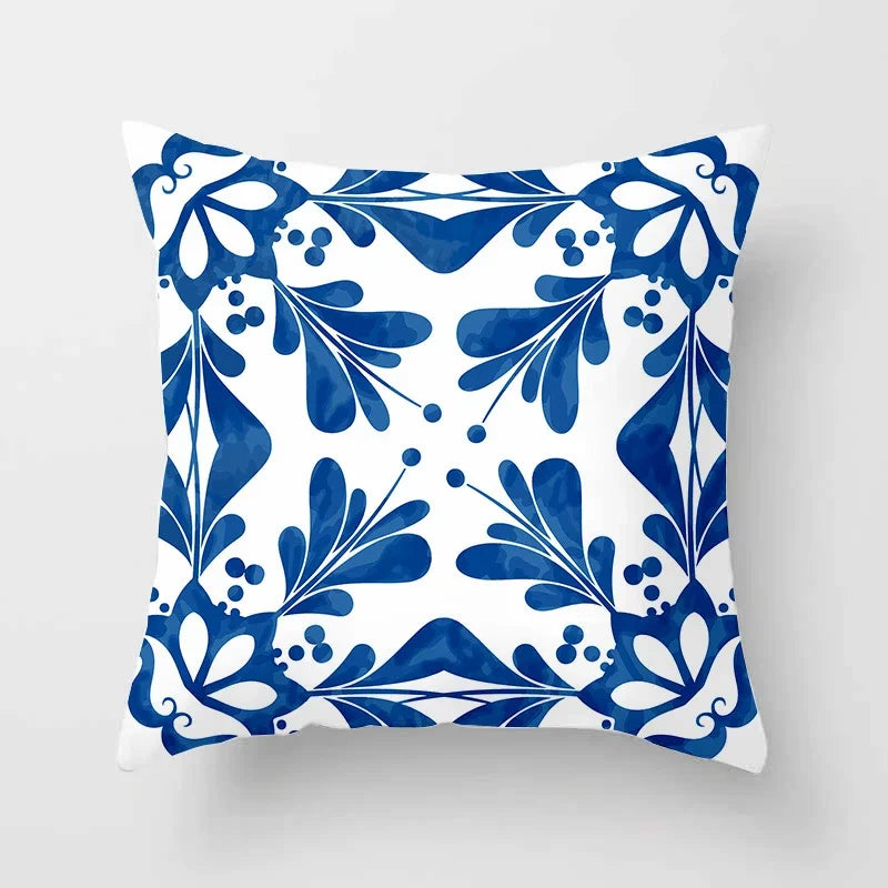 Axyaa Blue Mandala Pattern Pillow Case 45*45cm