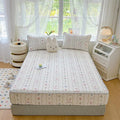 Axyaa Silk Printing Latex Mattress Set - Summer Cool Breathable Mesh - 3-Piece