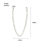 Axyaa Loft Staircase Chandelier with French Pearl Necklace Design