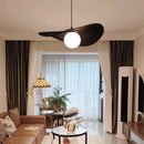 Axyaa White/Black Pleated Fabric Chandelier Glass Shades Pendant Lights